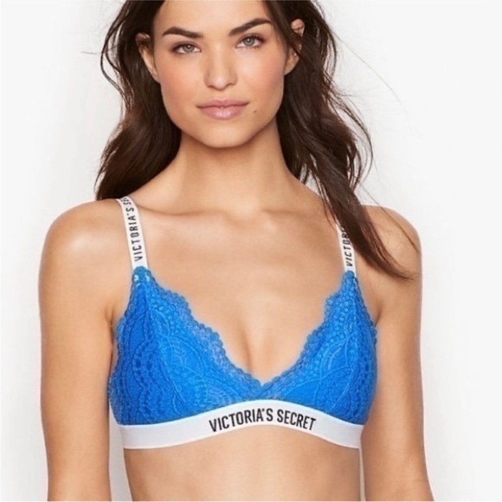 Victoria's Secret Vibrant Blue Lace Bralette